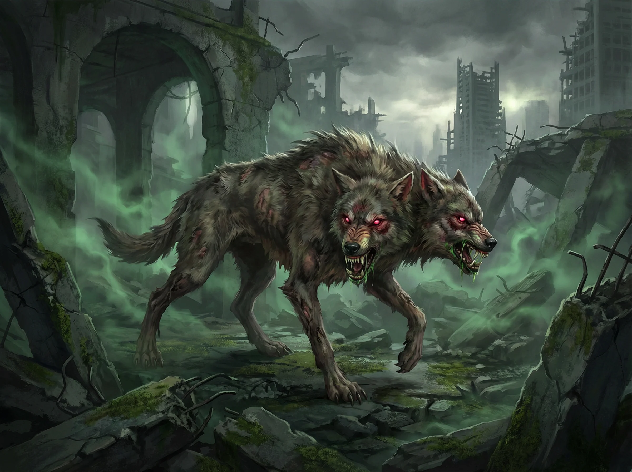 双头变异狼完整档案 - pg电子 变异生物图鉴